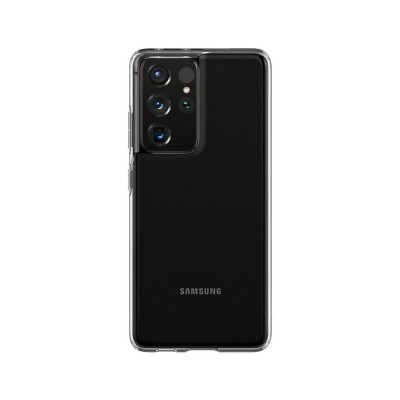 Husa Premium Spigen Liquid Crystal Pentru Samsung Galaxy S21 Ultra, Silicon, Transparent